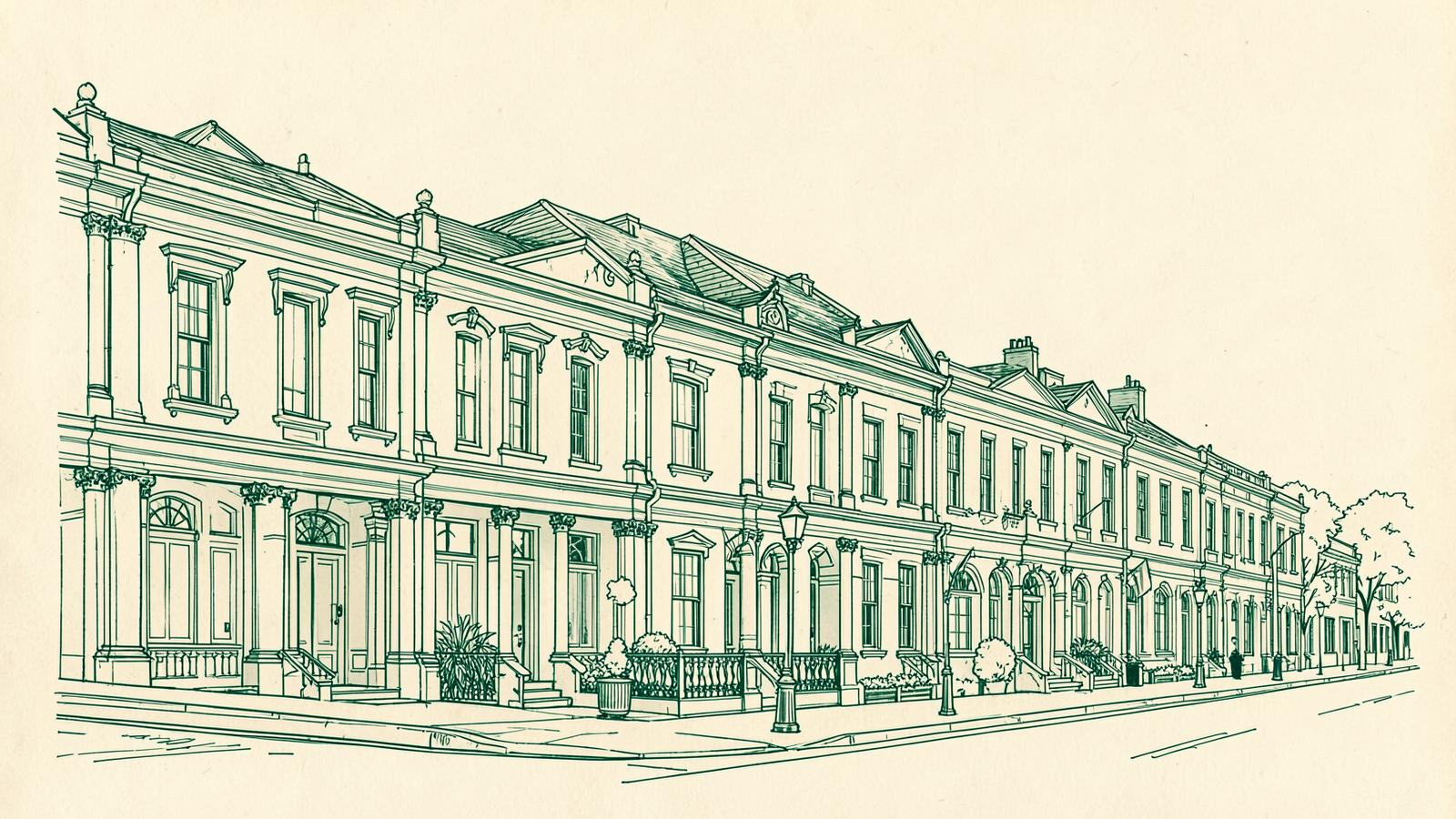 Victorian terrace streetscape